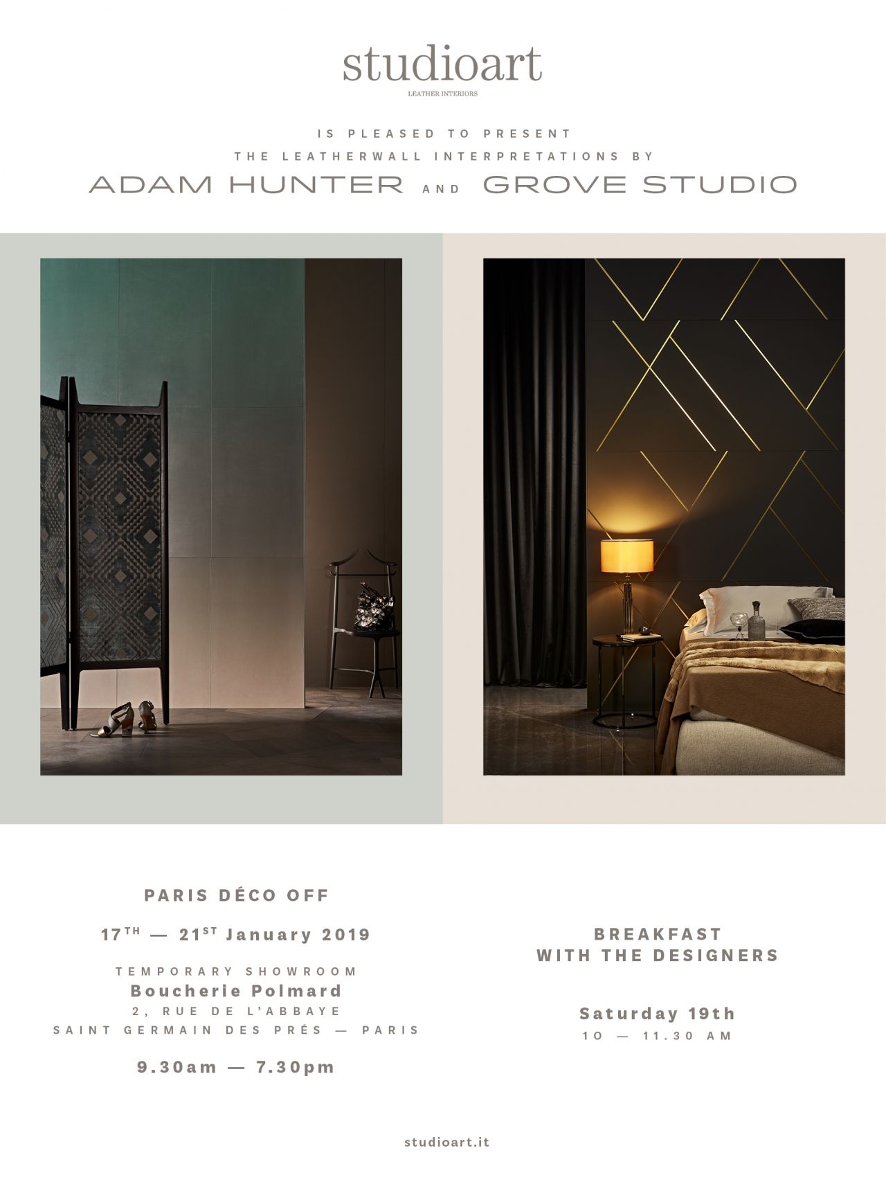E Vite Studioart @ Paris Deco Off Jan 19 Invitation